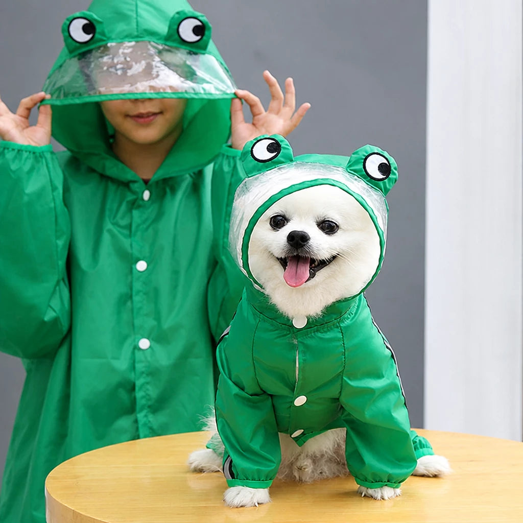 Full-Coverage Four-Leg Waterproof Raincoat for Dogs