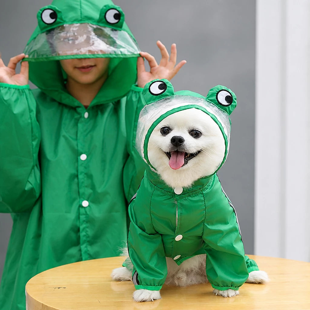 Full-Coverage Four-Leg Waterproof Raincoat for Dogs