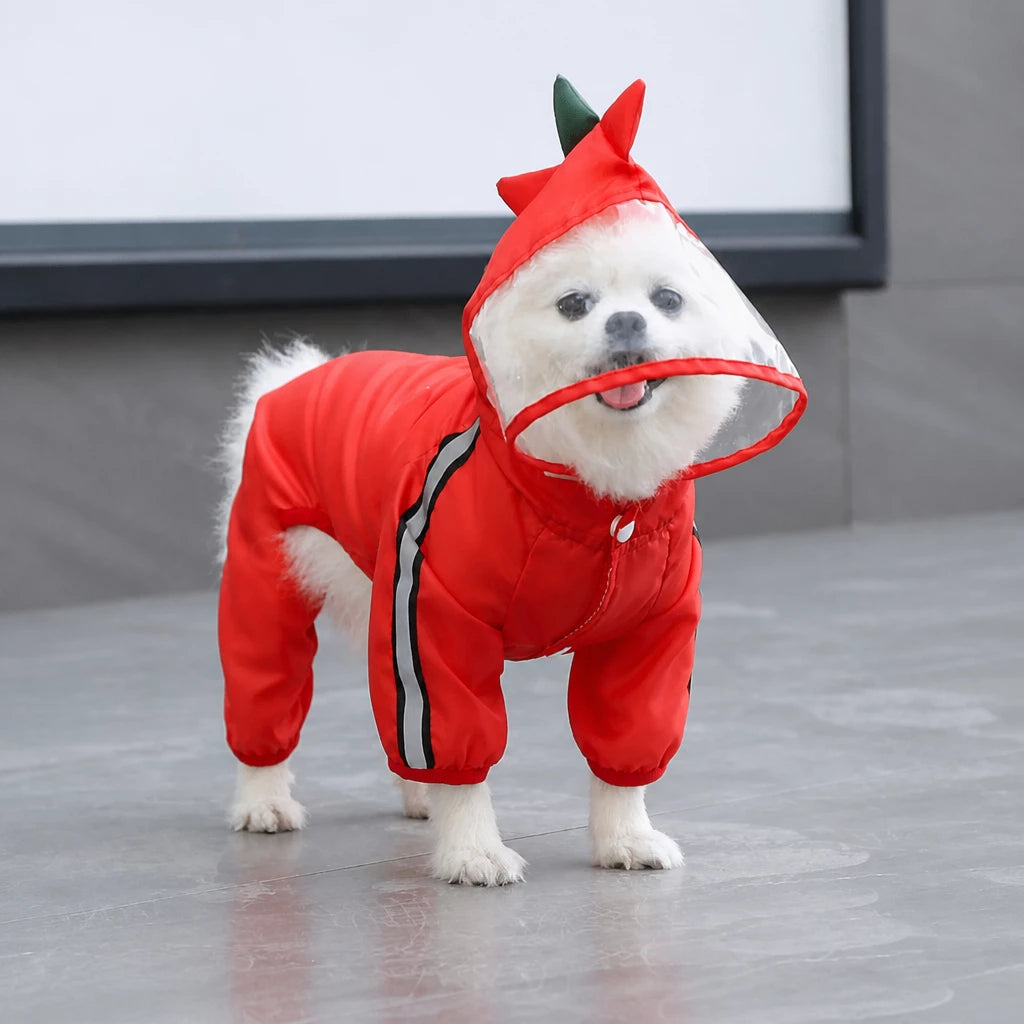 Full-Coverage Four-Leg Waterproof Raincoat for Dogs