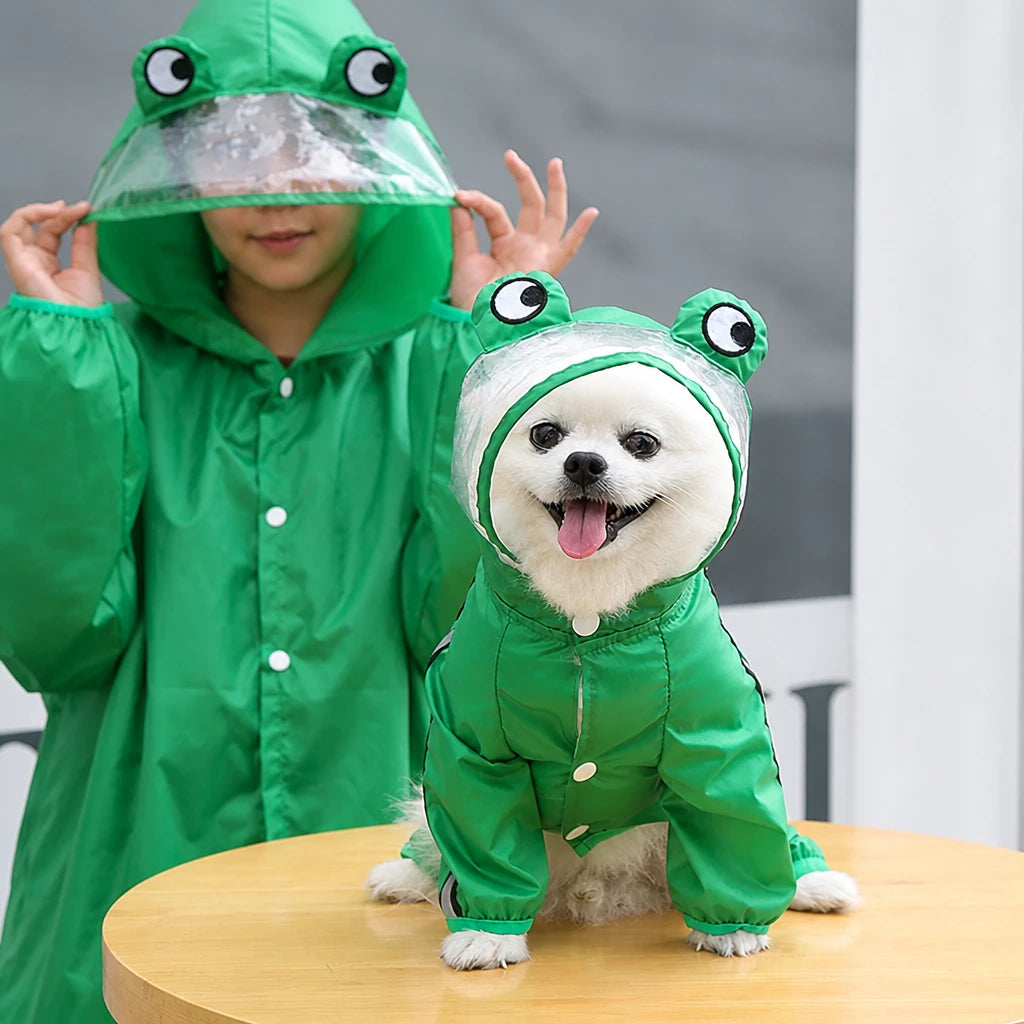 Full-Coverage Four-Leg Waterproof Raincoat for Dogs