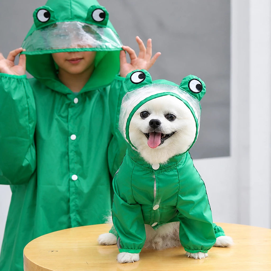 Full-Coverage Four-Leg Waterproof Raincoat for Dogs