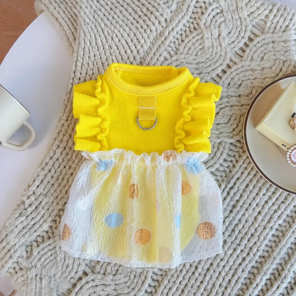 Lightweight Heart Detail Bubble Dress for Dogs and Cats