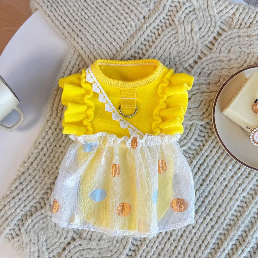 Lightweight Heart Detail Bubble Dress for Dogs and Cats