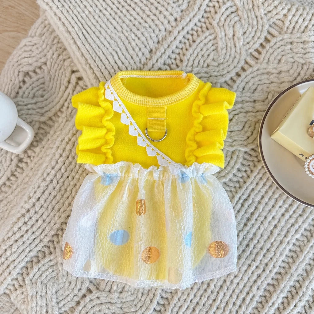 Lightweight Heart Detail Bubble Dress for Dogs and Cats