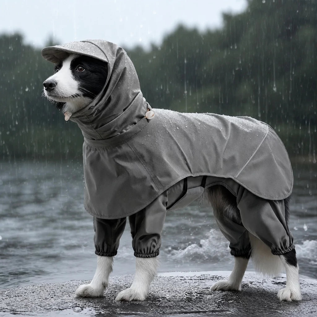 Four-Leg Rain Jacket for Medium to Large Dogs