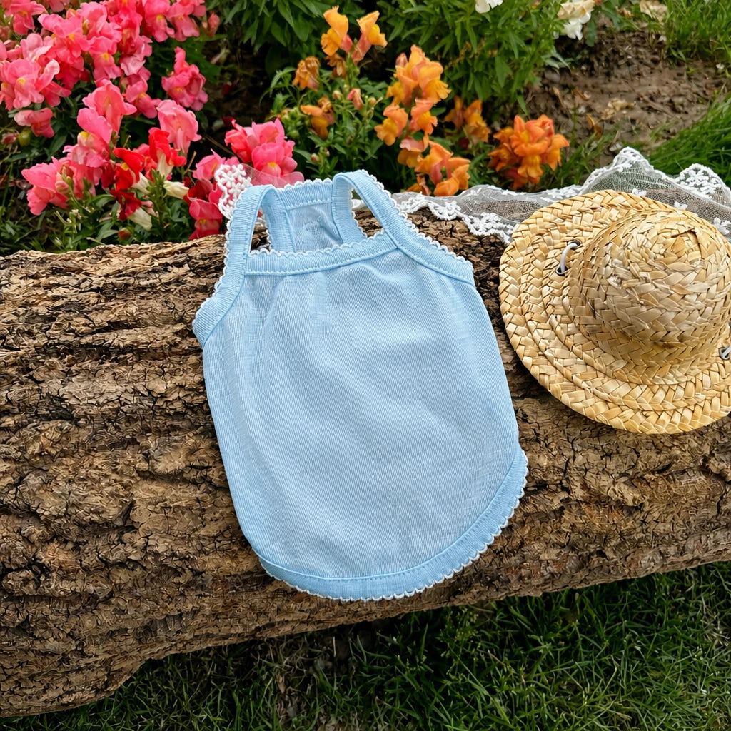 Ocean-Inspired Warm-Weather Tank Top for Cats and Dogs