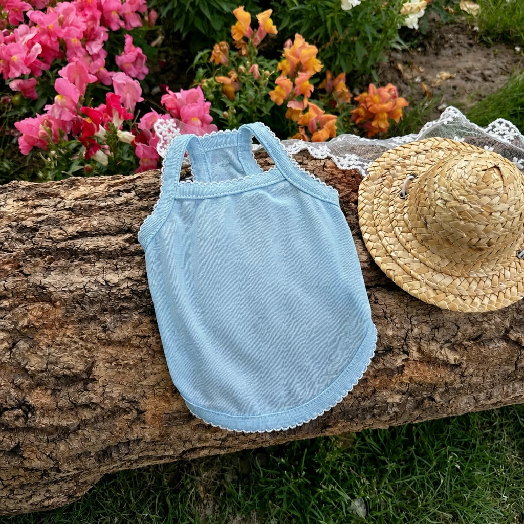 Ocean-Inspired Warm-Weather Tank Top for Cats and Dogs