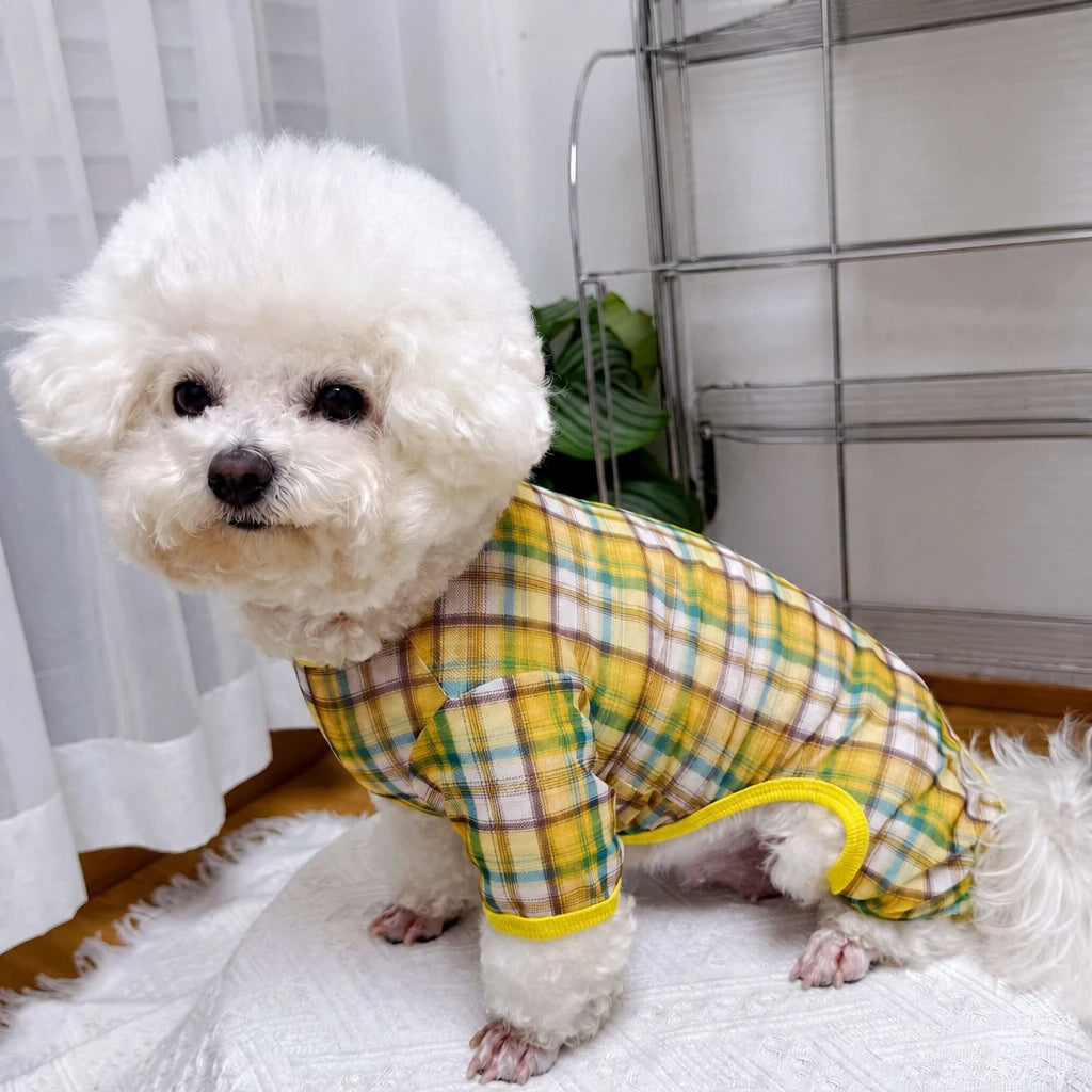 Striped Mesh Four-Leg Summer Shirt for Dogs