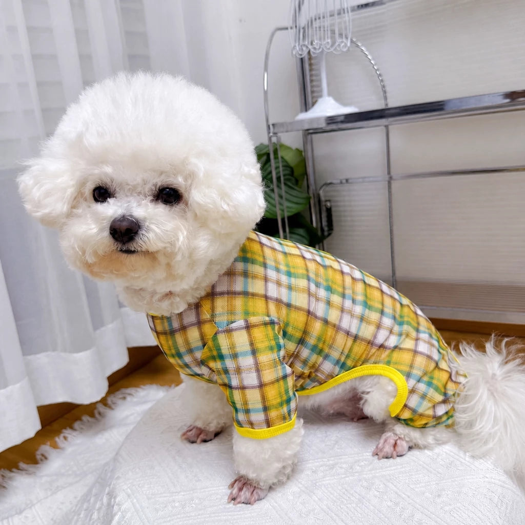 Striped Mesh Four-Leg Summer Shirt for Dogs