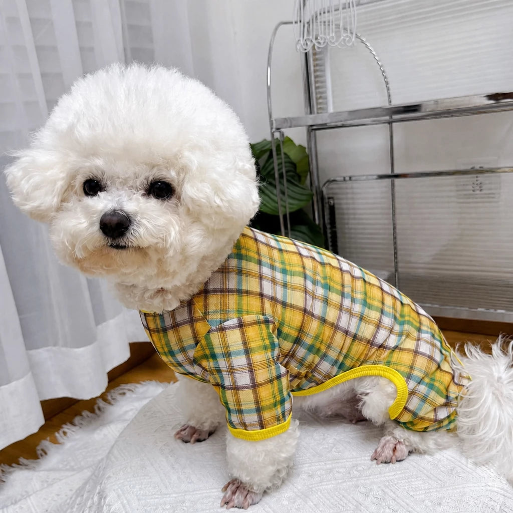 Striped Mesh Four-Leg Summer Shirt for Dogs