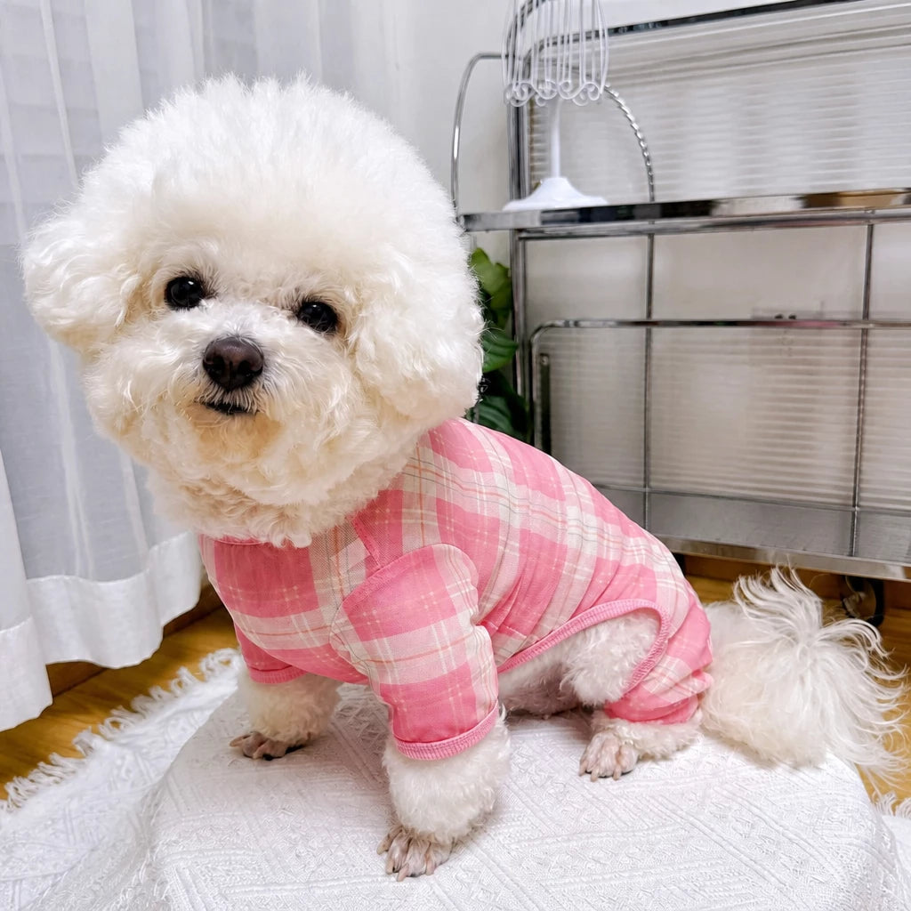 Striped Mesh Four-Leg Summer Shirt for Dogs