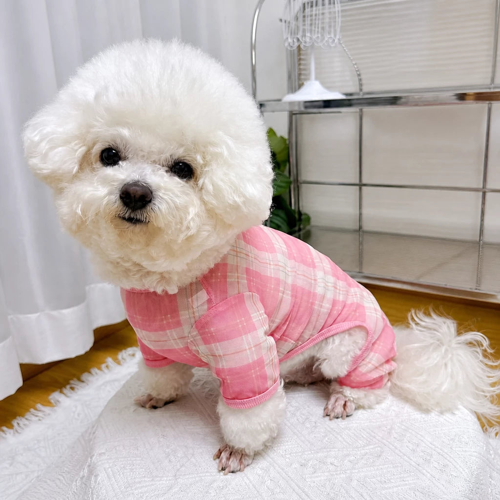 Striped Mesh Four-Leg Summer Shirt for Dogs