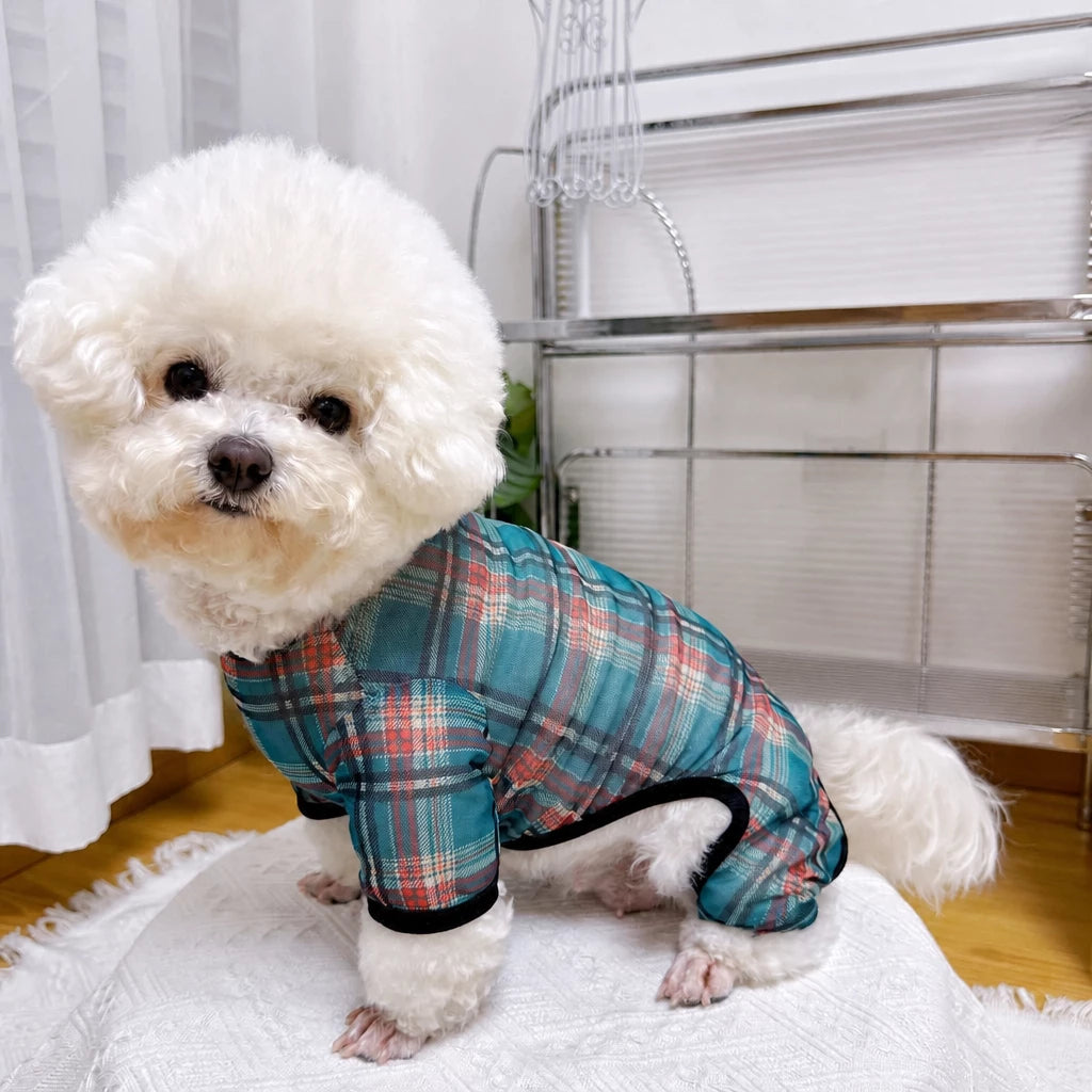 Striped Mesh Four-Leg Summer Shirt for Dogs
