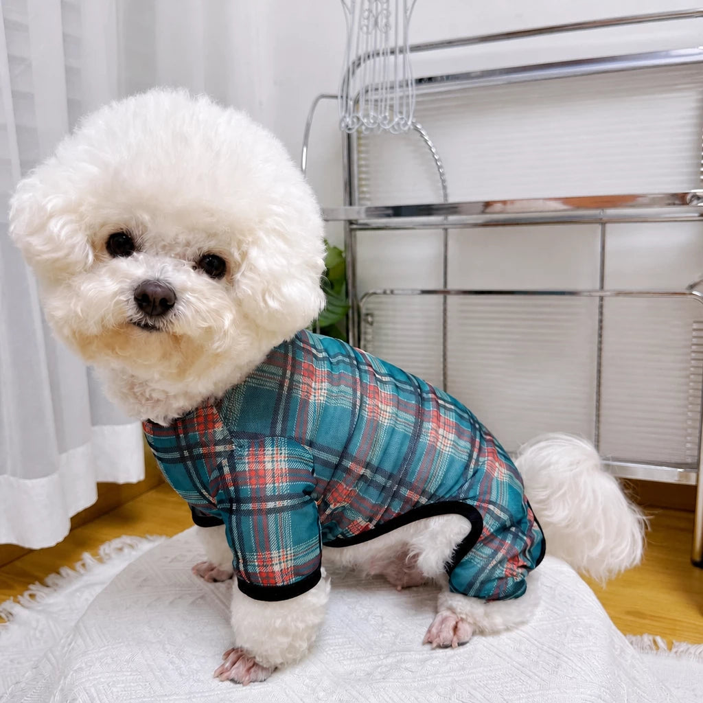 Striped Mesh Four-Leg Summer Shirt for Dogs