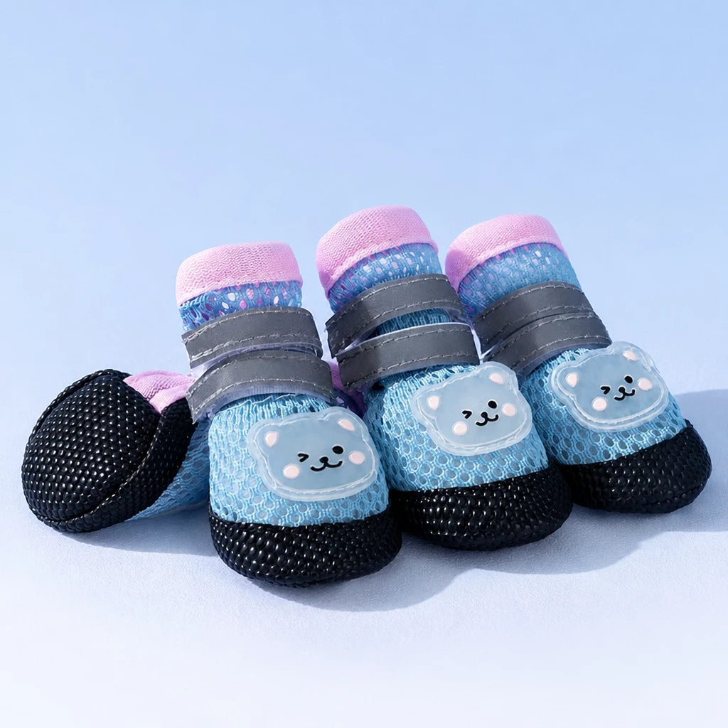 Nylon Dog Boots for Small Dogs – Soft Sole, Stay-On Design