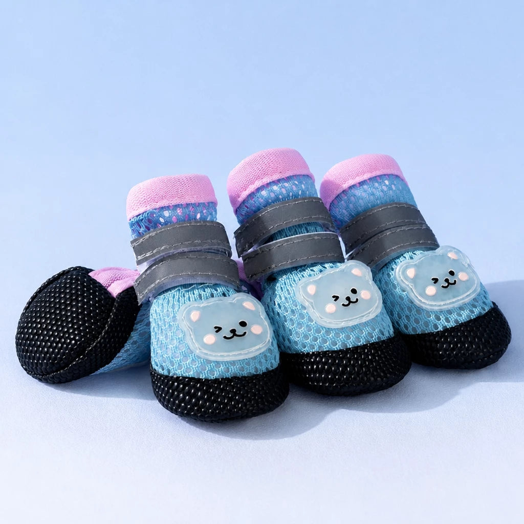 Nylon Dog Boots for Small Dogs – Soft Sole, Stay-On Design