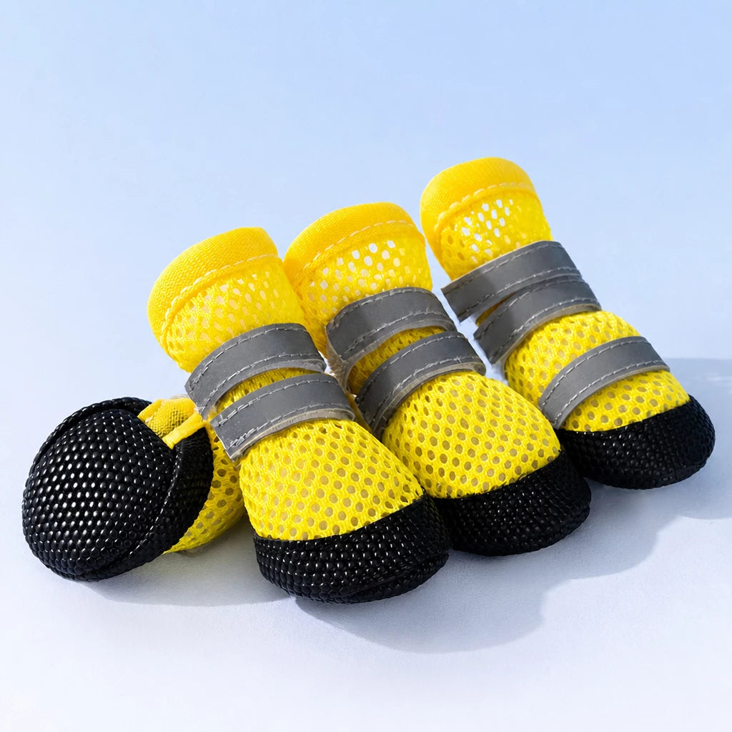 Nylon Dog Boots for Small Dogs – Soft Sole, Stay-On Design