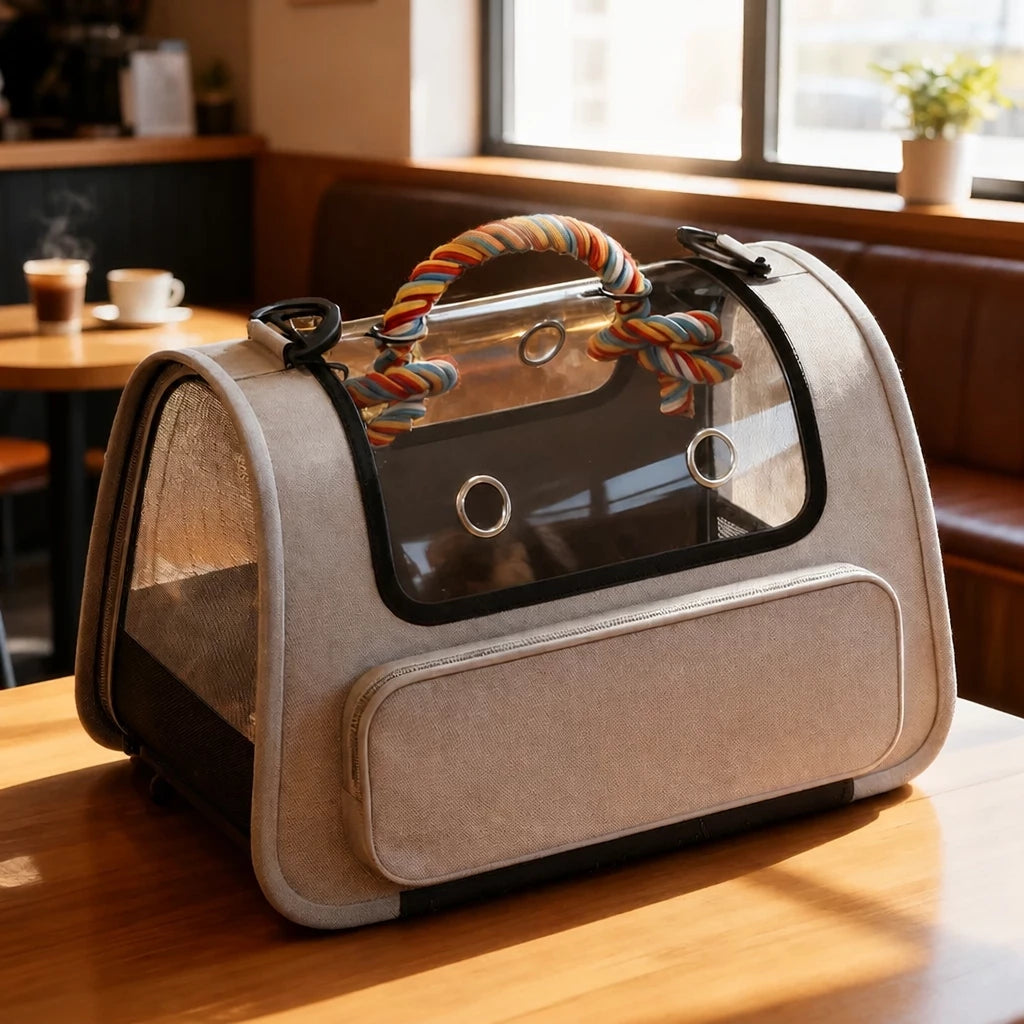 Breathable Pet Carrier Backpack with Handheld Carry Option