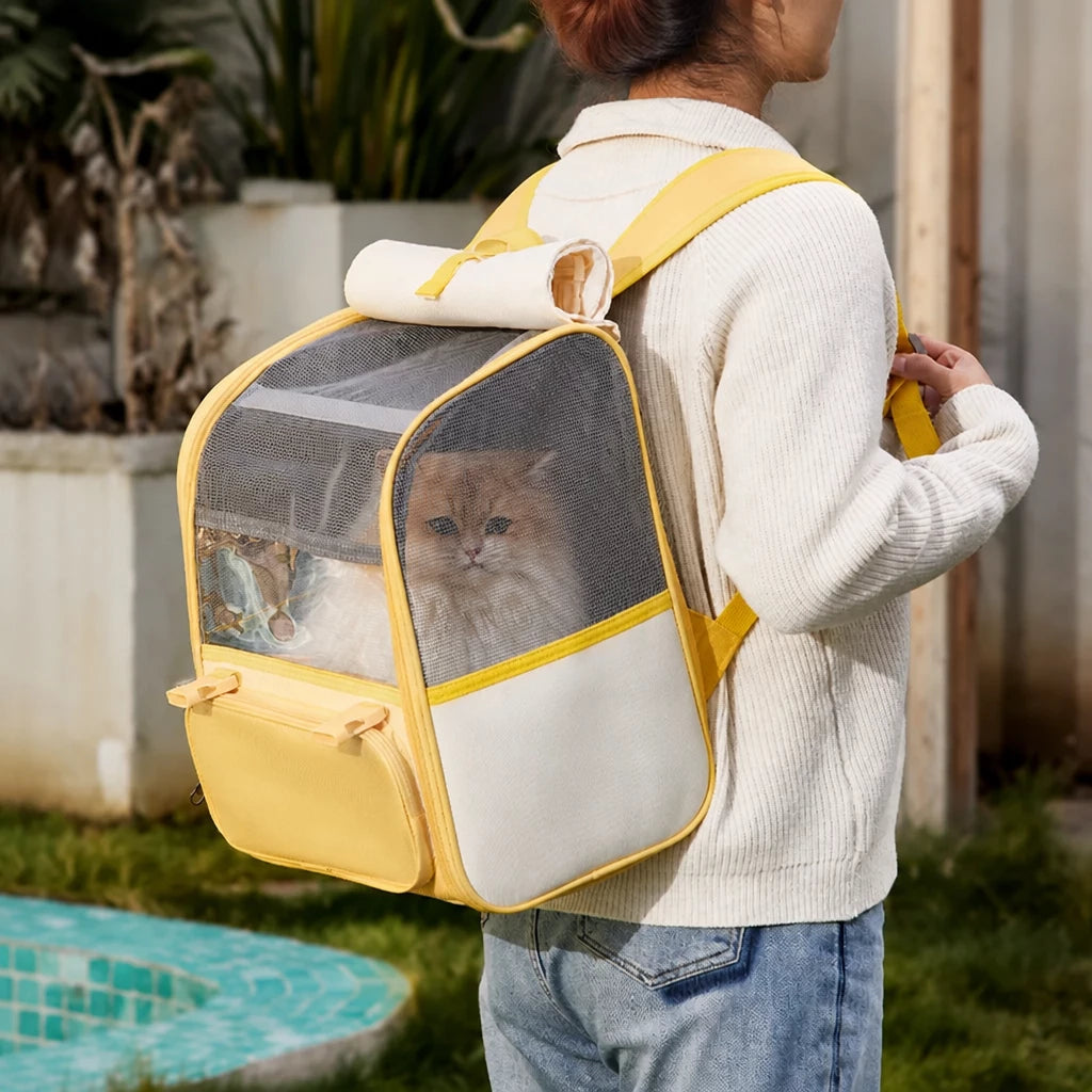 Expandable Cat Carrier Backpack with Ventilation