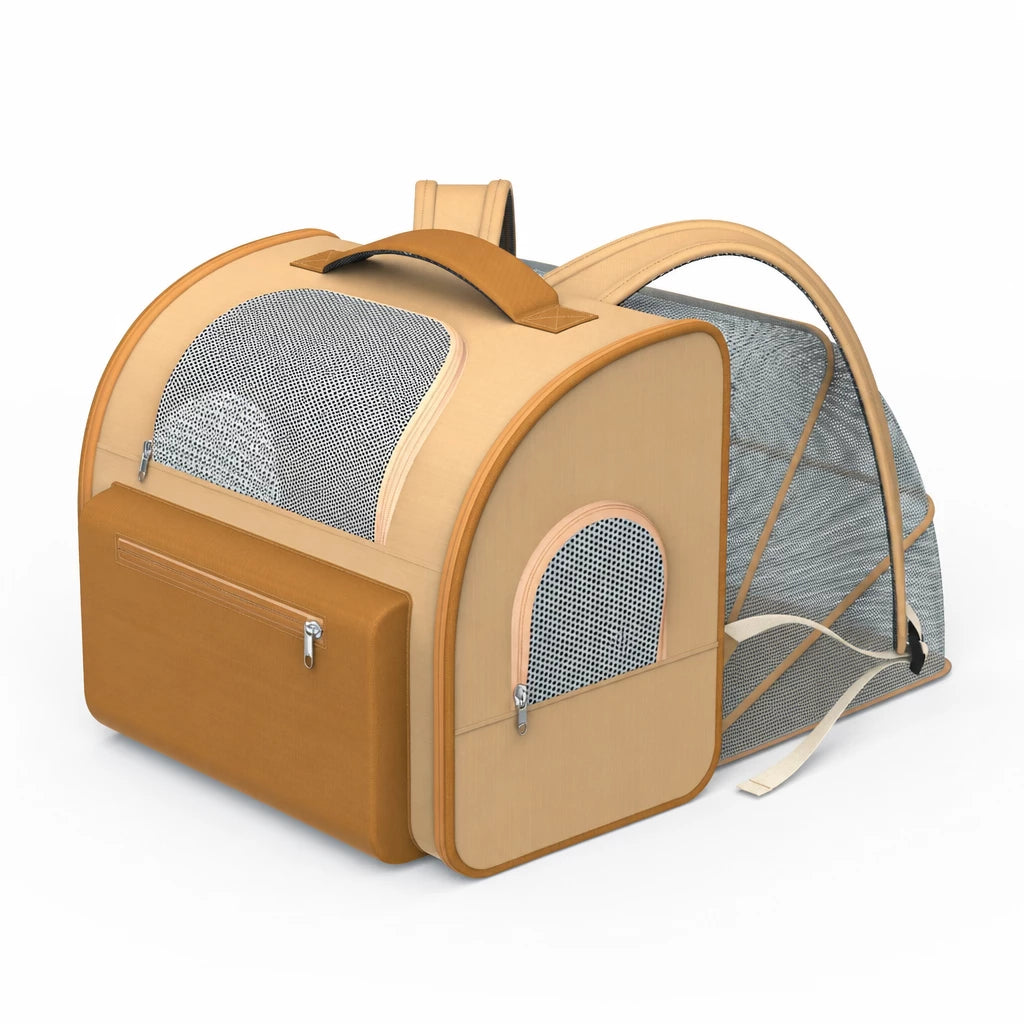Expandable Pet Carrier Backpack for Pets Up to 16 lb