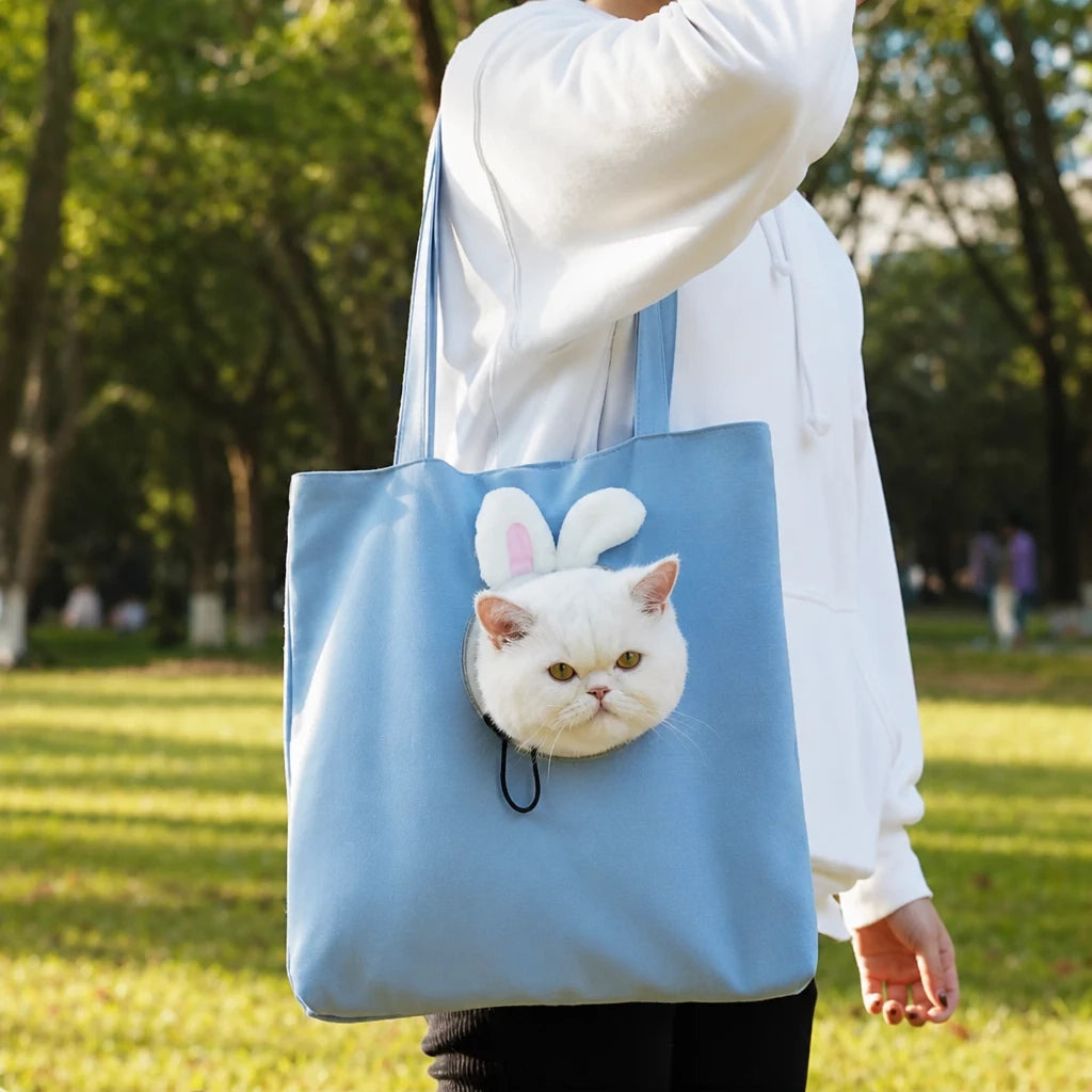 Canvas Pet Carrier Backpack for Cats and Small Dogs