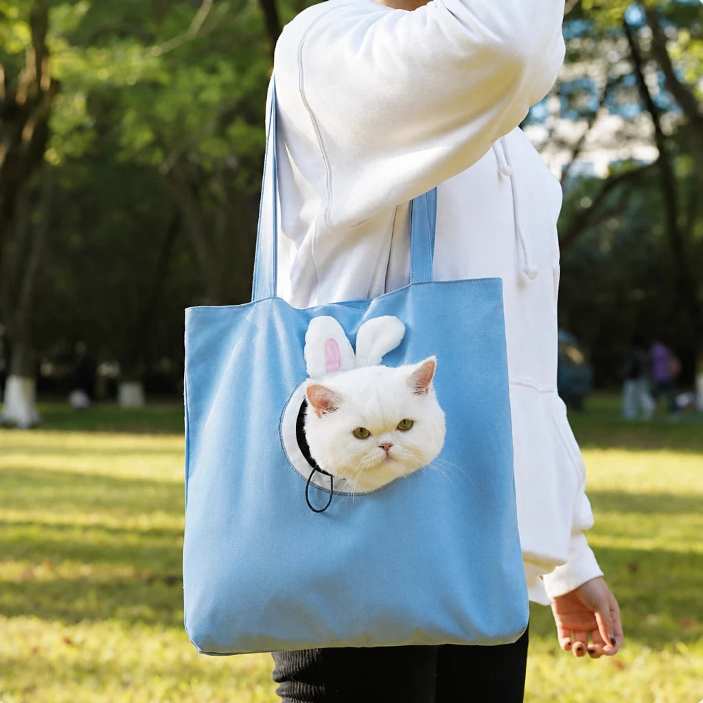 Canvas Pet Carrier Backpack for Cats and Small Dogs