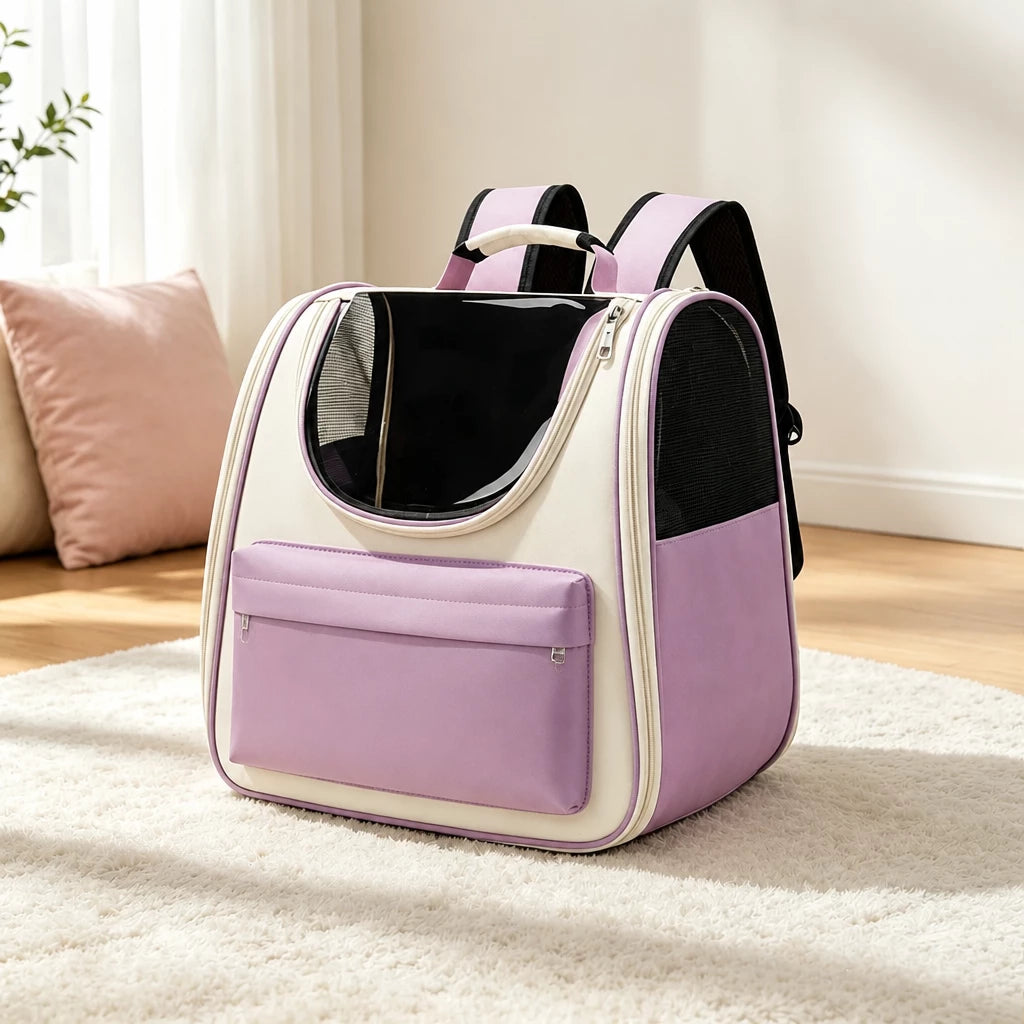 Pet Carrier Backpack with Breathable Design for Travel