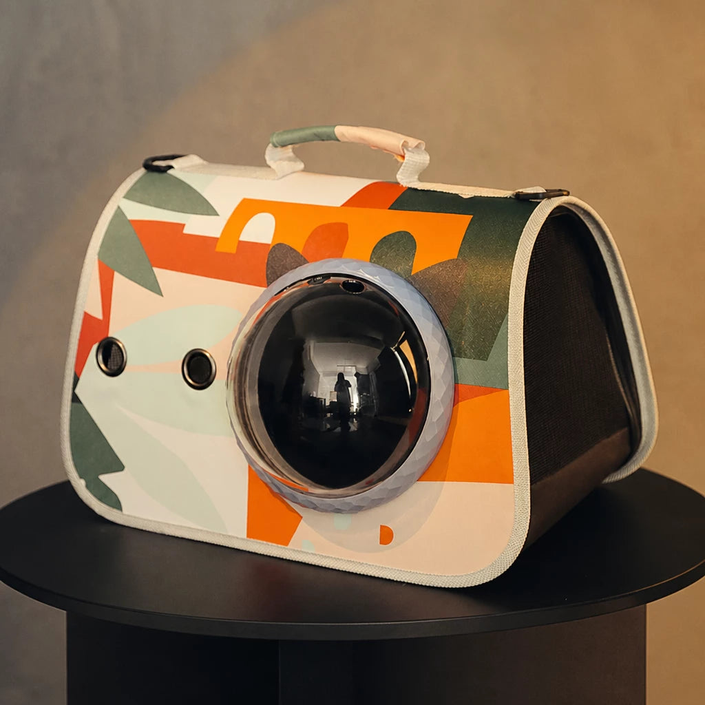 Nylon Space Capsule Pet Carrier Backpack for Cats & Small Pets