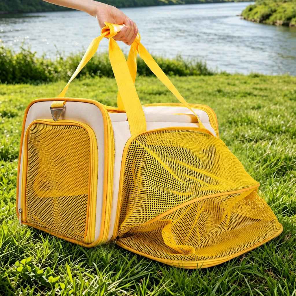 Expandable Pet Carrier Backpack for Cats and Small Dogs
