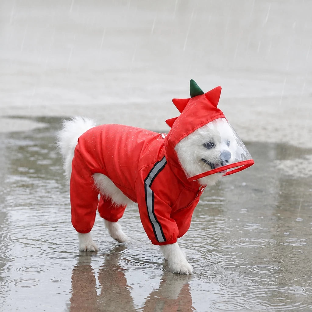Reflective Waterproof Pet Raincoat