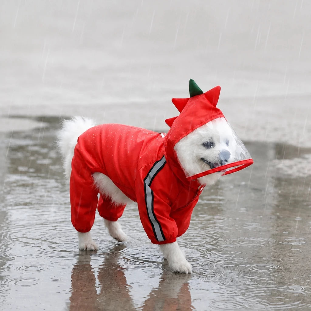 Reflective Waterproof Pet Raincoat
