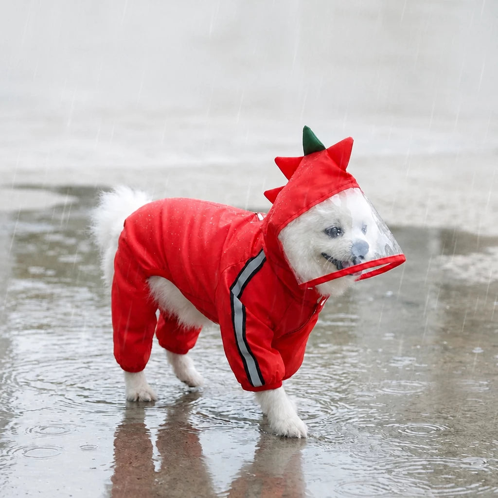 Reflective Waterproof Pet Raincoat
