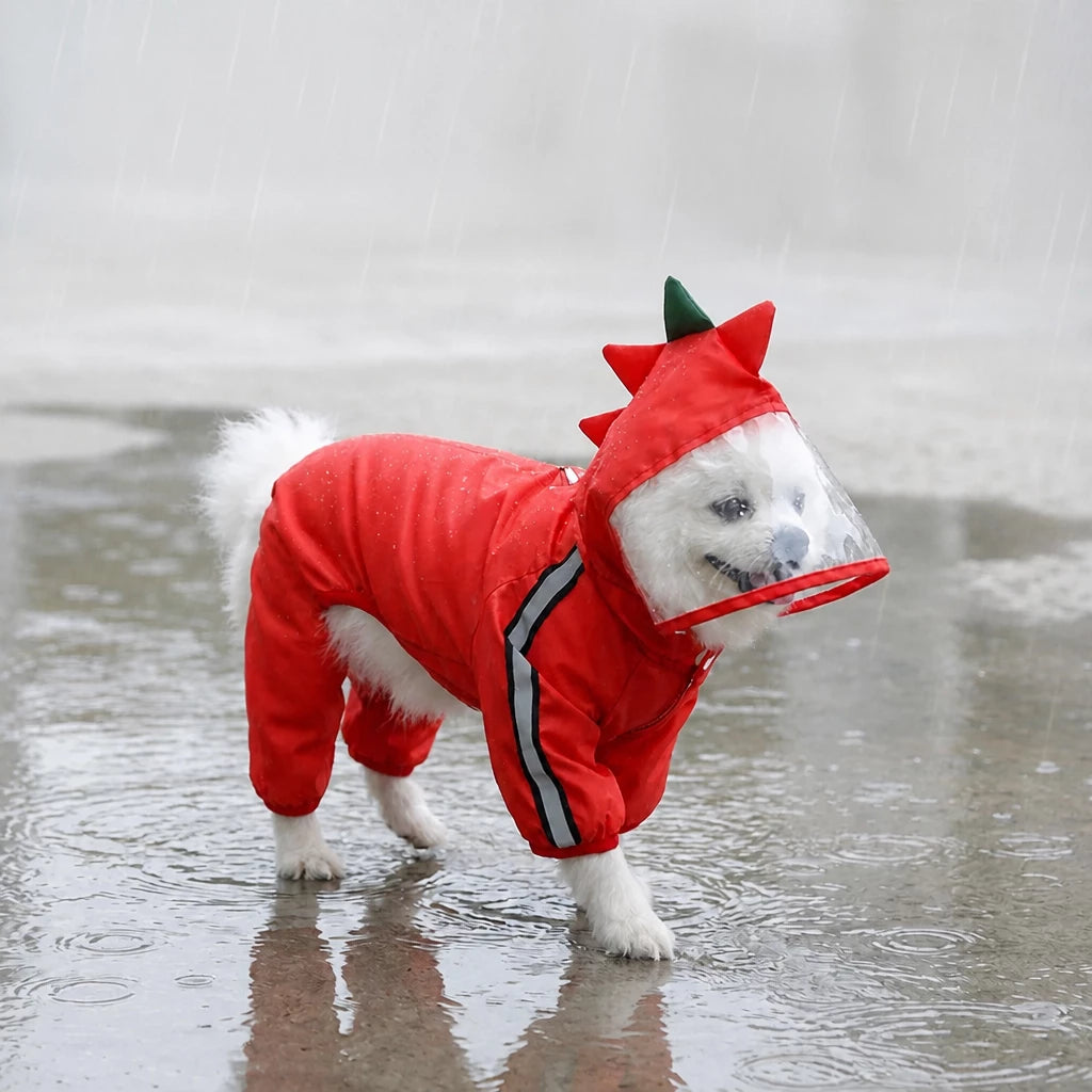 Reflective Waterproof Pet Raincoat