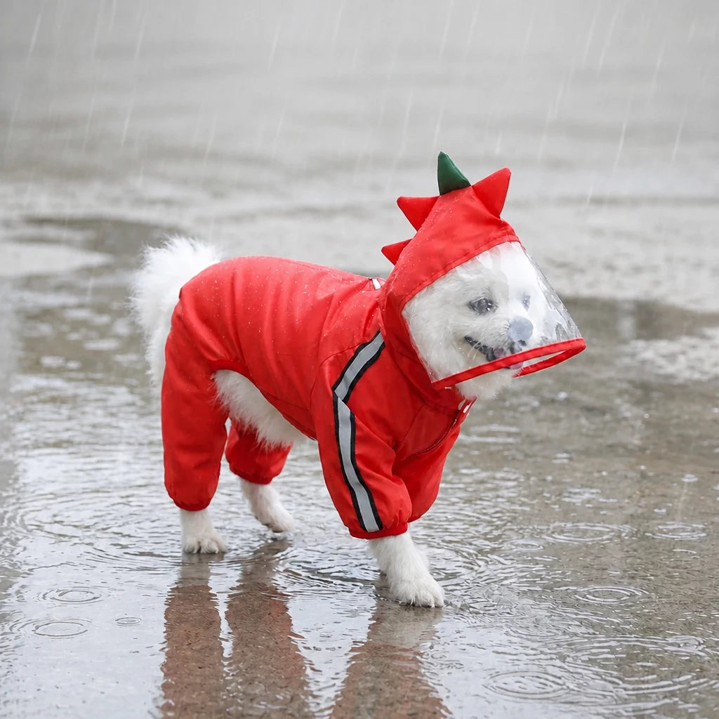Reflective Waterproof Pet Raincoat