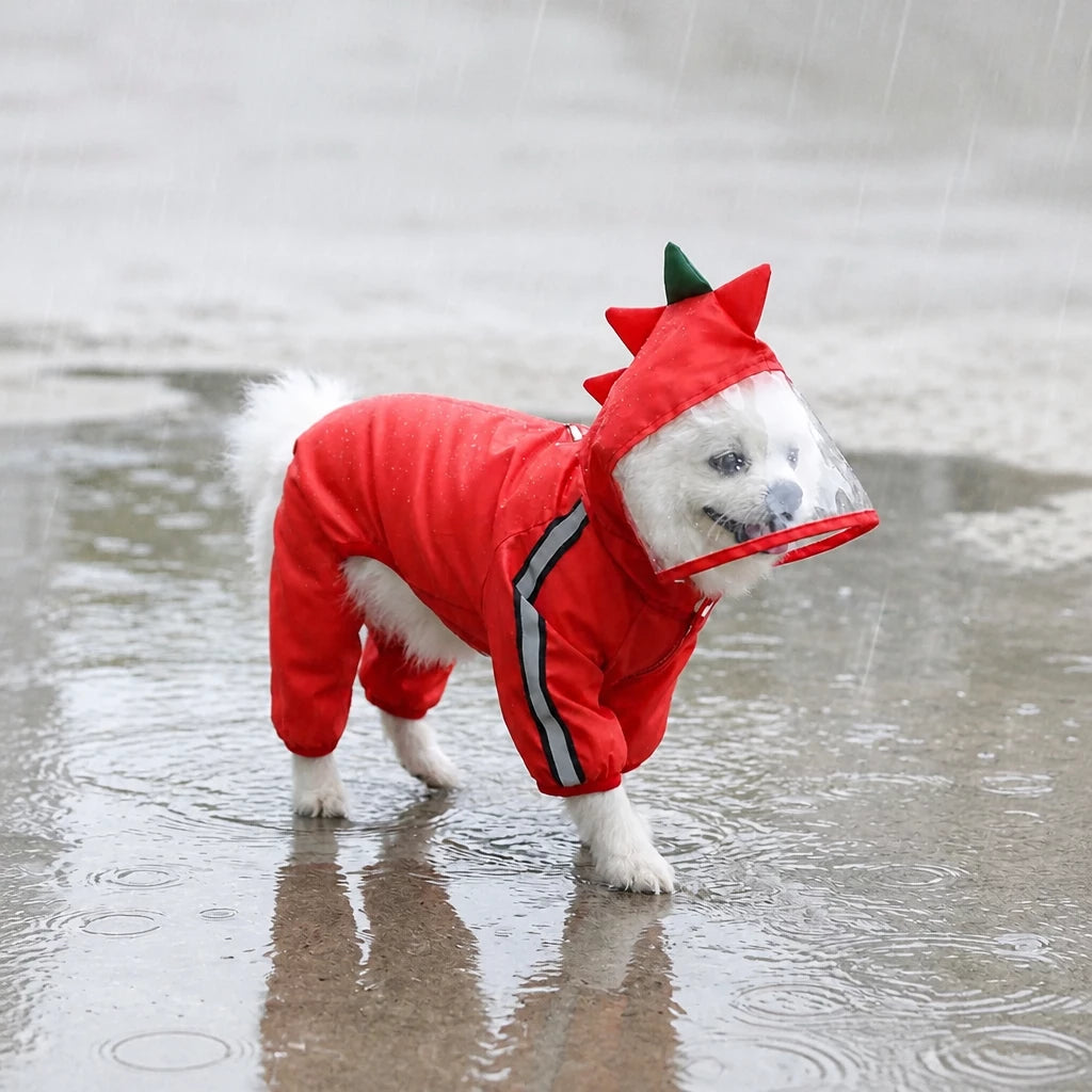 Reflective Waterproof Pet Raincoat