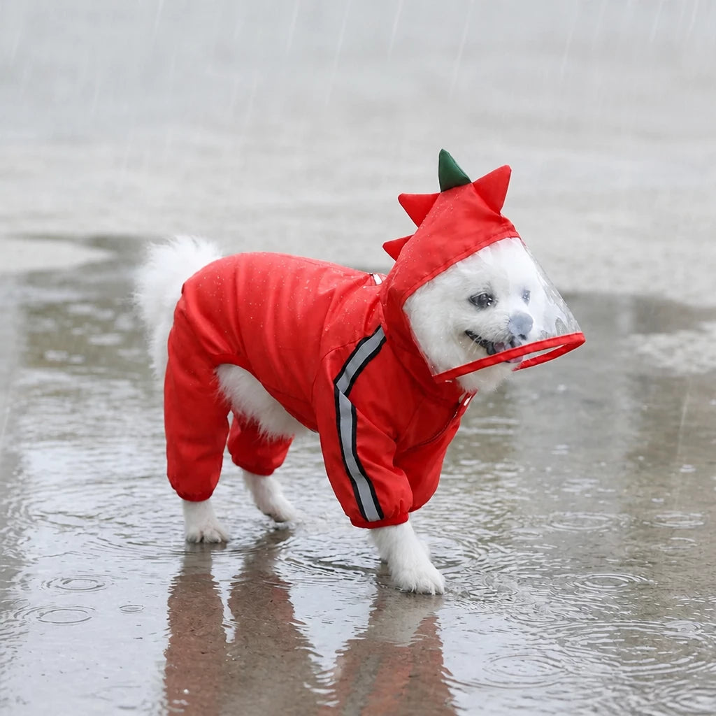 Reflective Waterproof Pet Raincoat