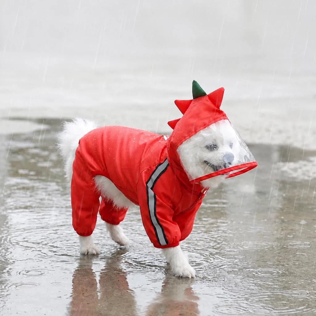 Reflective Waterproof Pet Raincoat