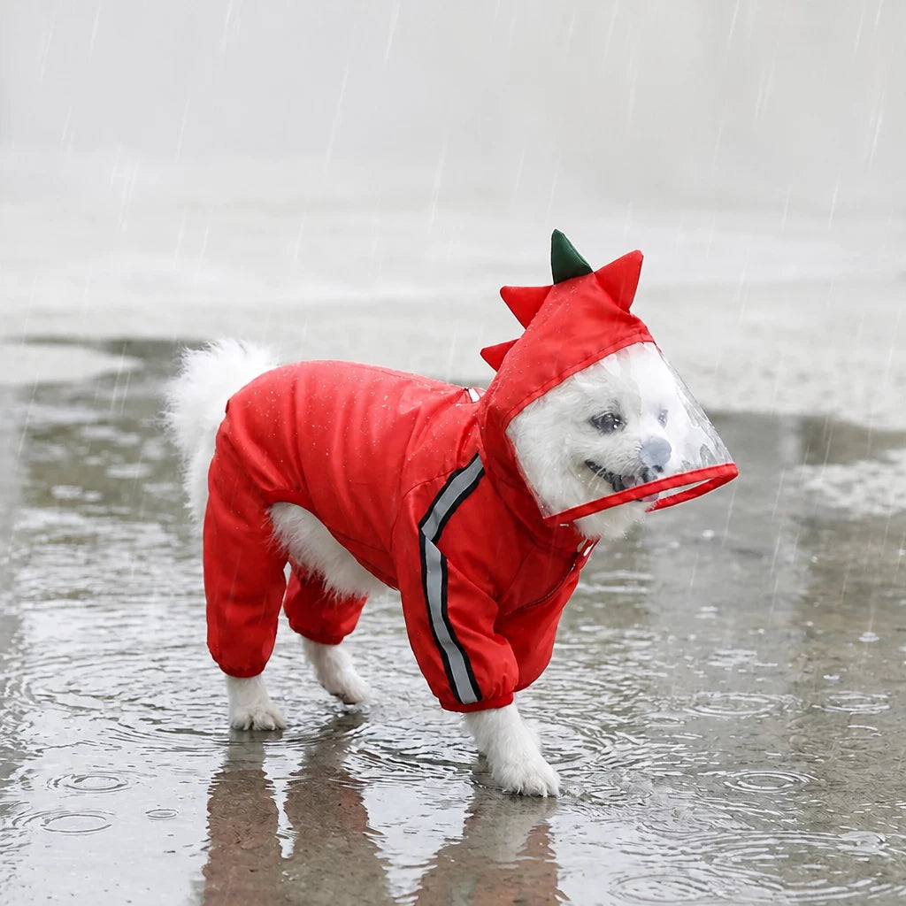 Reflective Waterproof Pet Raincoat