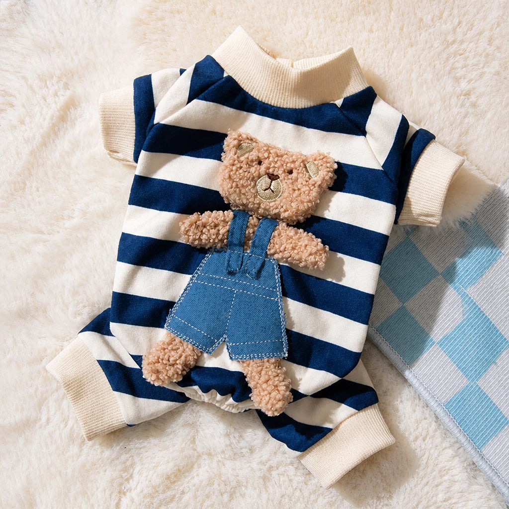 Teddy Bear Four-Leg Pet Outfit for Small Dogs & Cats