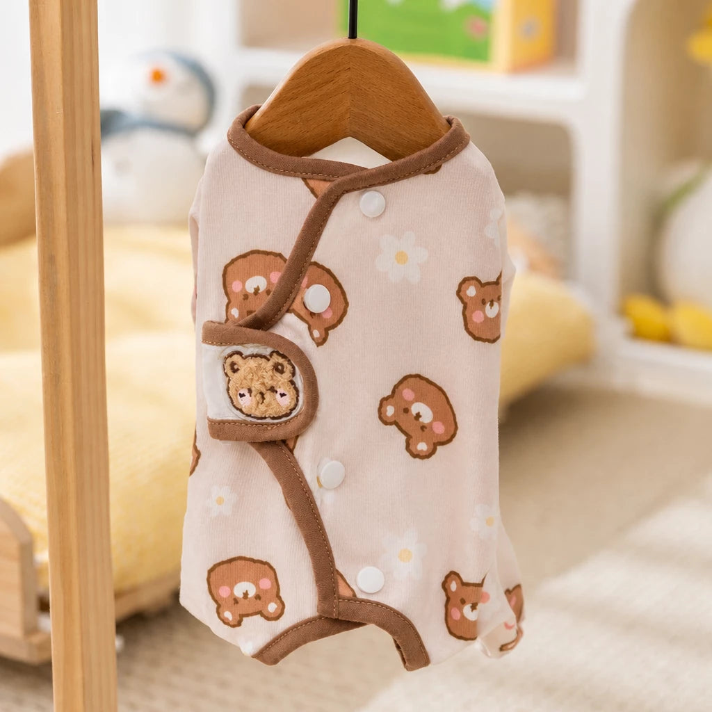 Teddy Bear Four-Leg Pet Outfit for Small Dogs & Cats