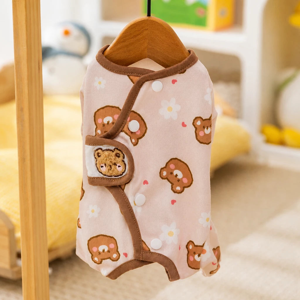 Teddy Bear Four-Leg Pet Outfit for Small Dogs & Cats
