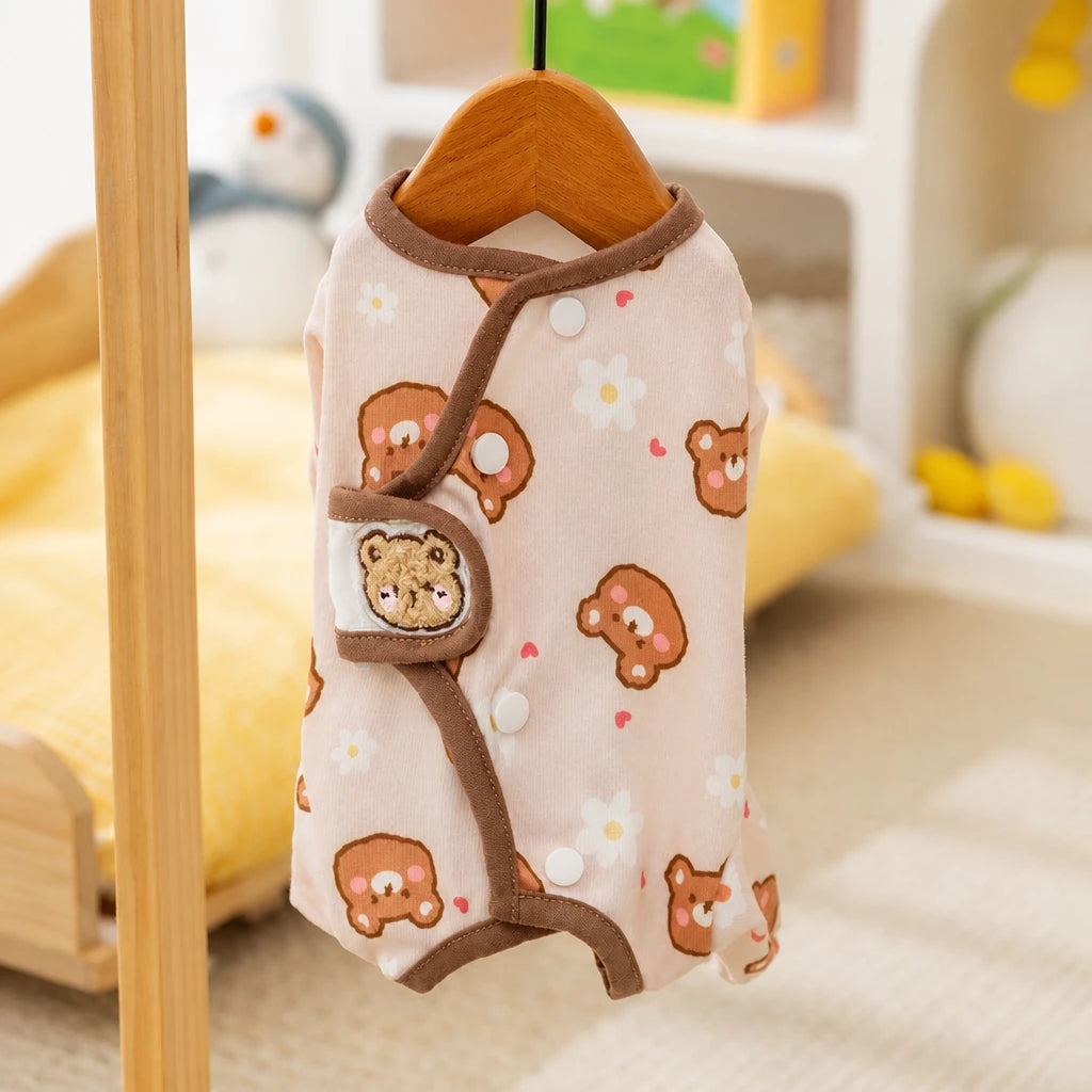 Teddy Bear Four-Leg Pet Outfit for Small Dogs & Cats