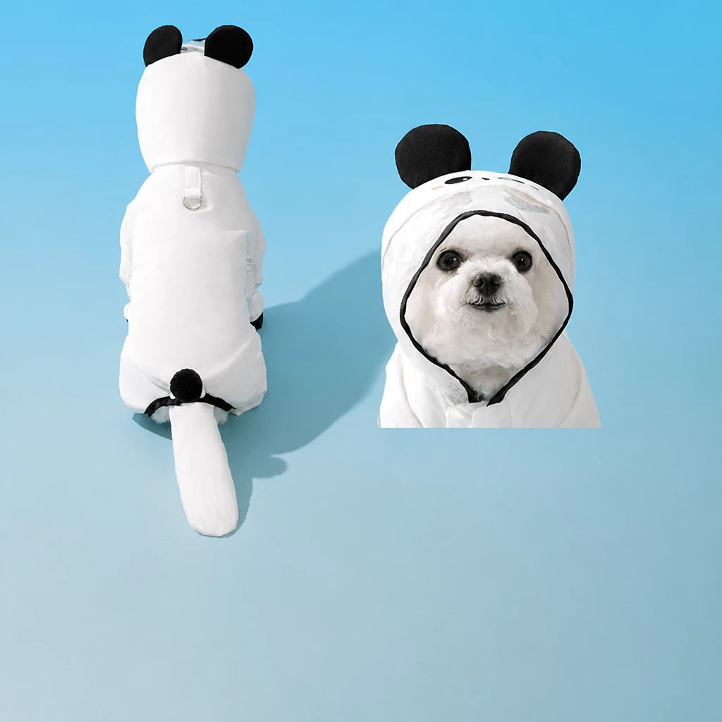 Full-Coverage Waterproof Four-Leg Raincoat for Small Dogs