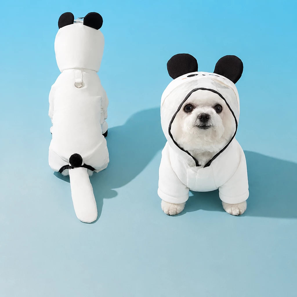 Full-Coverage Waterproof Four-Leg Raincoat for Small Dogs