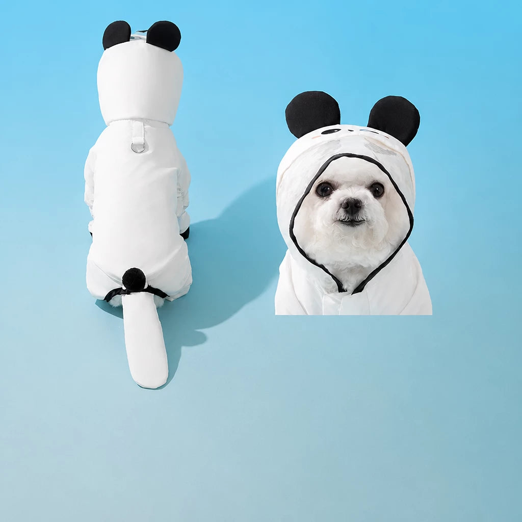 Full-Coverage Waterproof Four-Leg Raincoat for Small Dogs