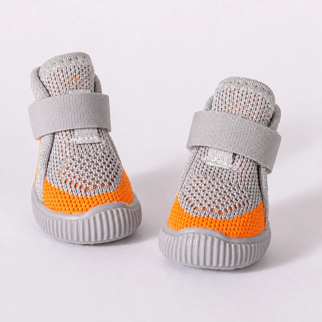 Nylon Knit Dog Shoes with Hook-and-Loop Closures