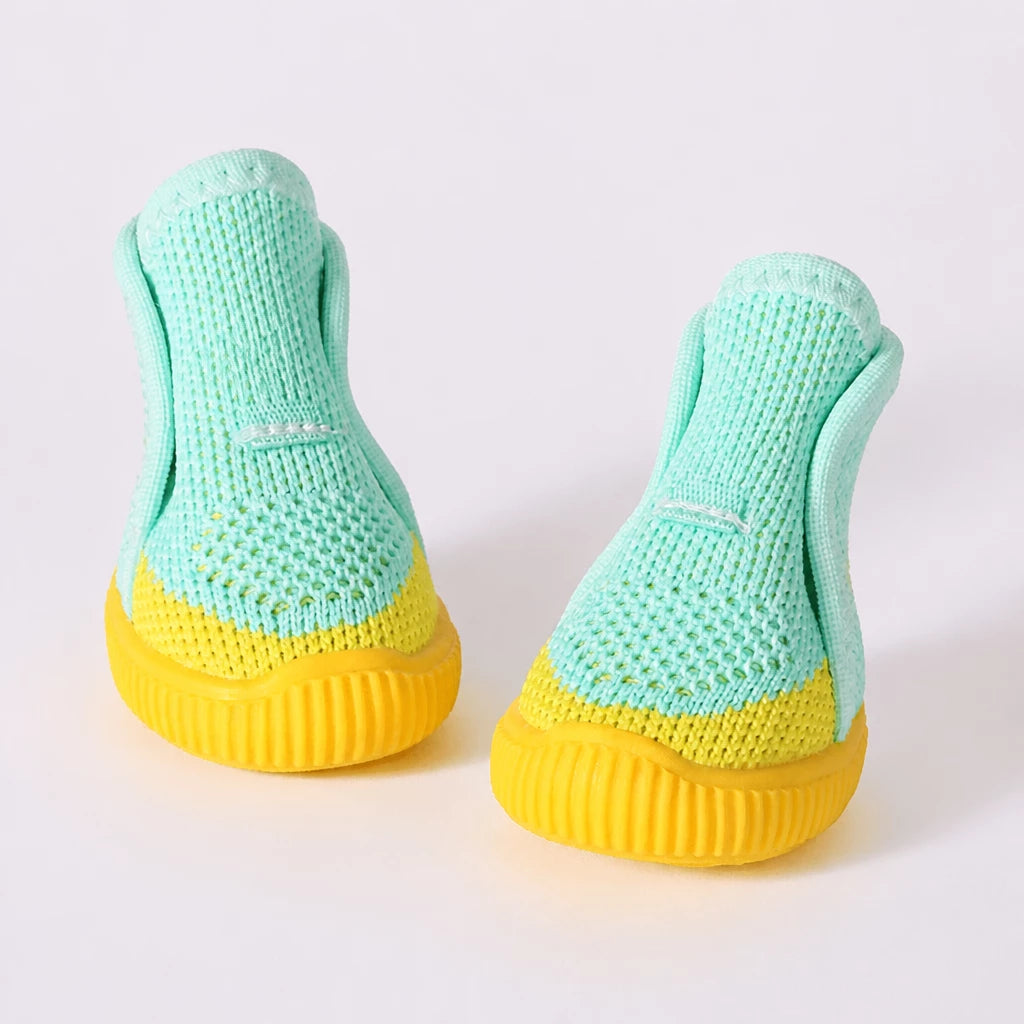 Nylon Knit Dog Shoes with Hook-and-Loop Closures