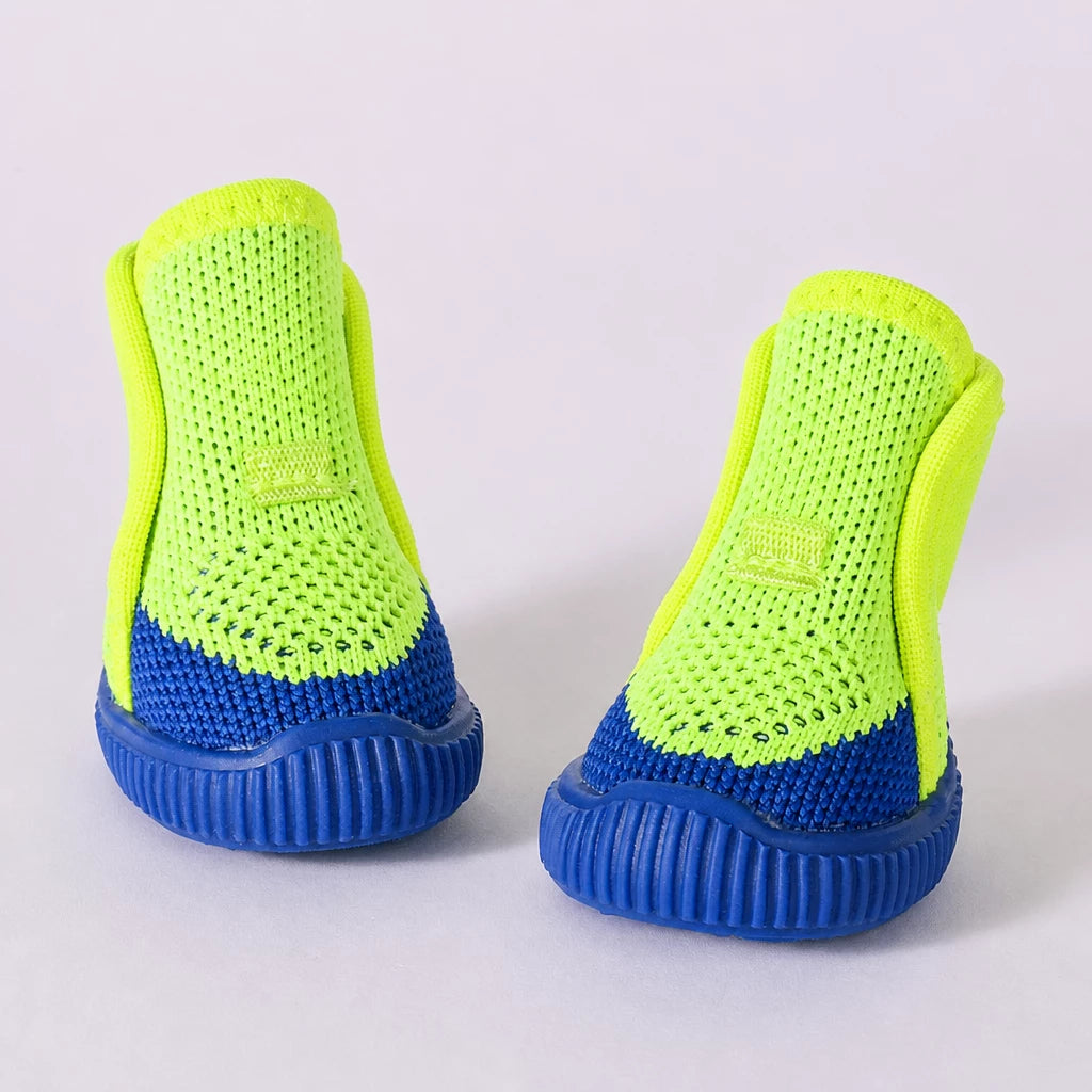 Nylon Knit Dog Shoes with Hook-and-Loop Closures