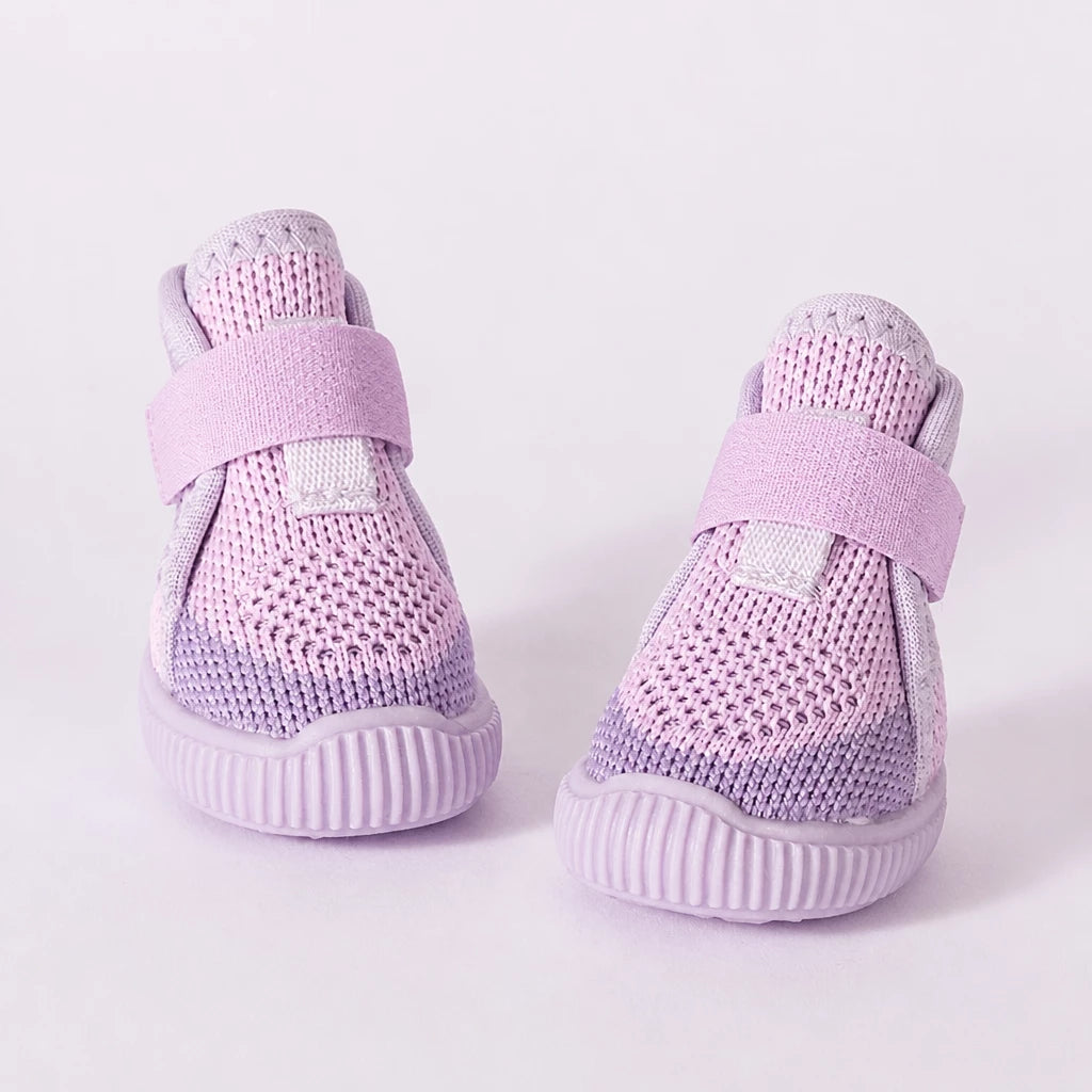 Nylon Knit Dog Shoes with Hook-and-Loop Closures