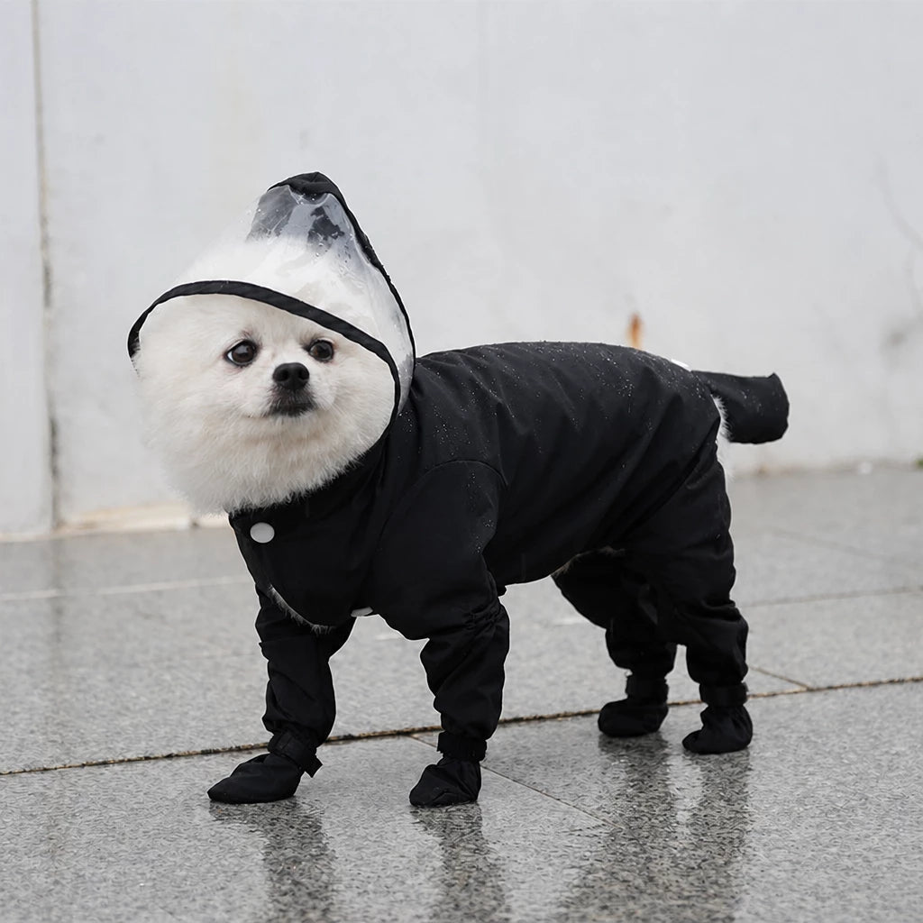 Four-Leg Waterproof Raincoat for Small Dogs